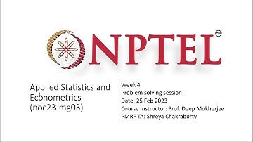 Week 4 - Problem Solving Session on Applied Statistics and Econometrics - 25th February 2023