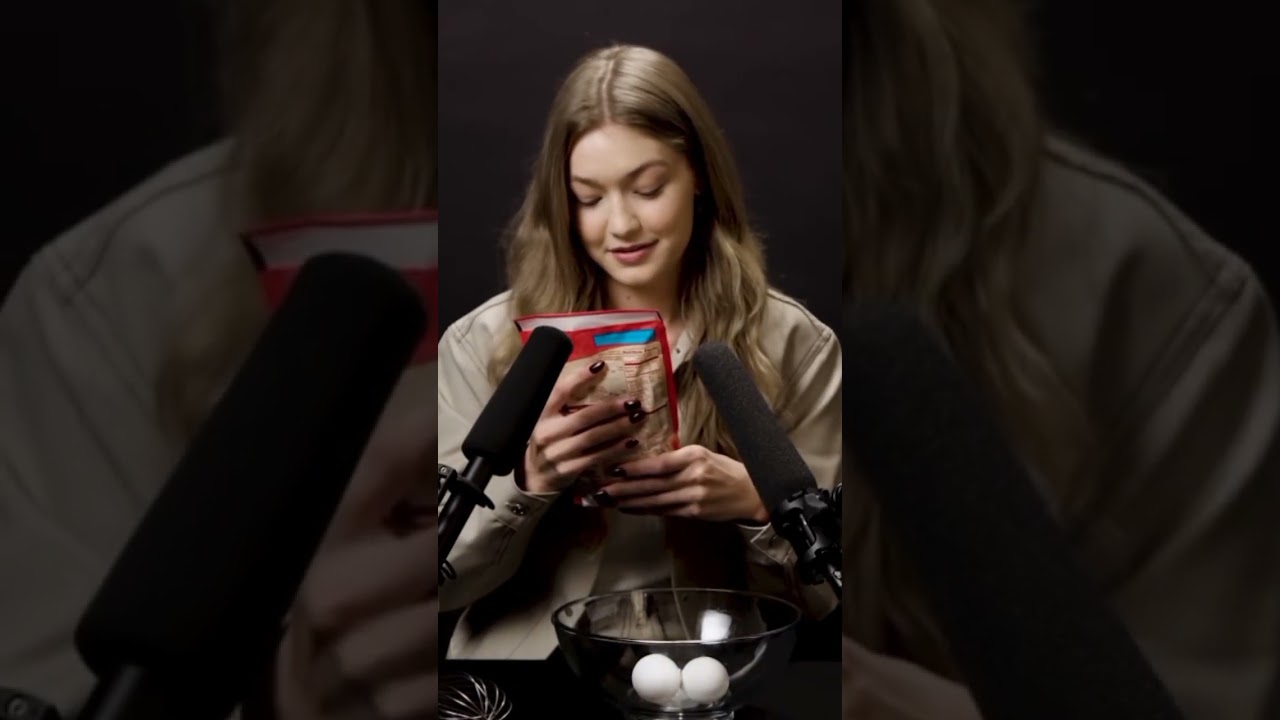 Gigi Hadid tries asmr for the first time! 