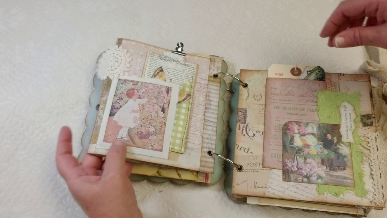 Hard Covered Botanical Ring Bound Junk Journal YouTube
