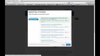Submission of an Assignment ePortfolio 2013