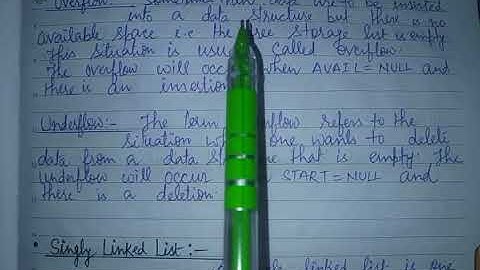 Garbage Collection,Overflow & Underflow