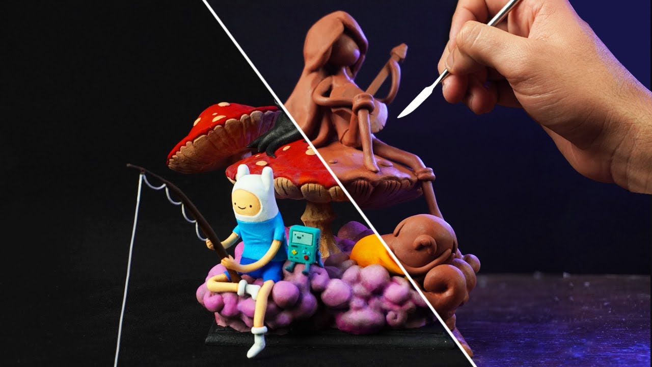 ⁣Sculpting ADVENTURE TIME Diorama | Finn, Jake, Beemo & Marceline