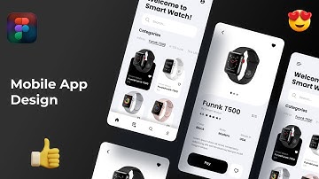 Mobile App Smart Watch Figma Design Tutorial | Mobile App Design UI UX with Prototype