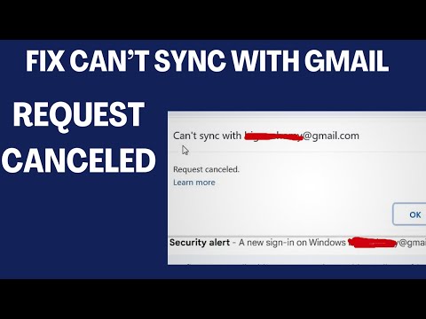how to Fix Can't Sync with gmail problem on google chrome | Request canceled