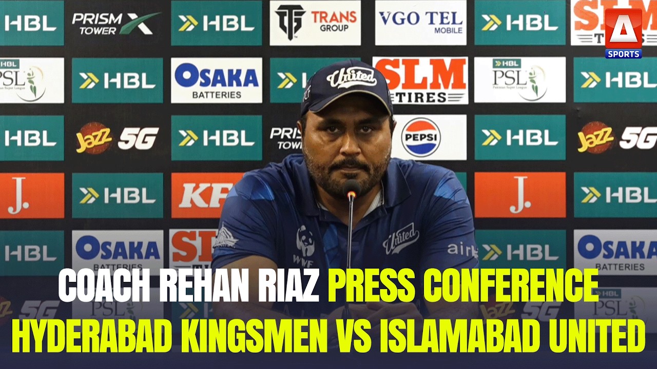 Reehan Riaz Coach Rehan Riaz Press Conference | Hyderabad Kingsmen vs Islamabad ...