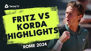 Taylor Fritz Vs Sebastian Korda All-American Battle Rome 2024 Highlights
