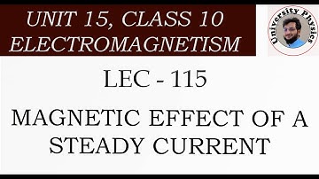 Magnetic effect of steady a current class 10 | Magnetic field | Electromagntism