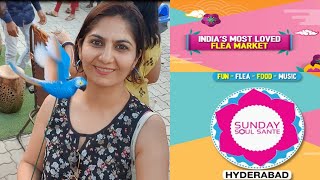 Flea Market Sunday Soul Sante March 2020 Hyderabad Hitex Exhibition Street Shopping Music vlog part2