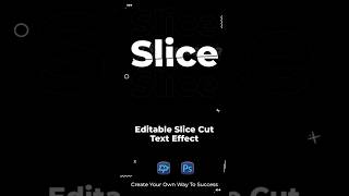 Slice Cut Text trick  #photoshop #slice #effects