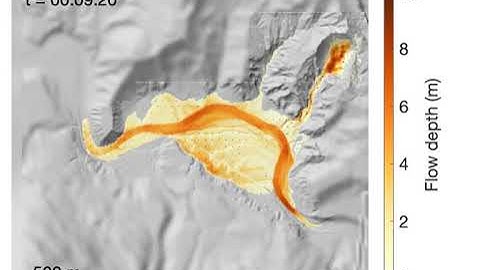 Gold Basin landslide runout simulation
