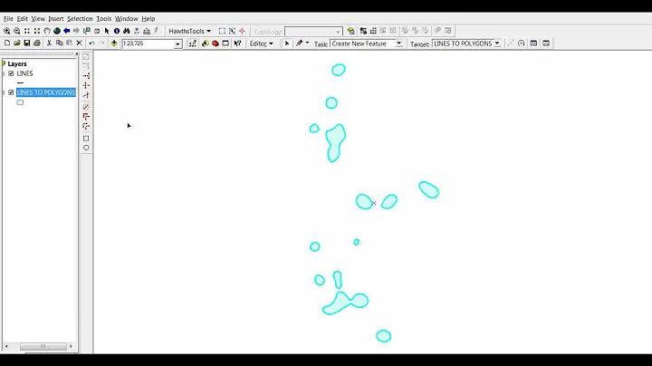 Convert lines to polygons in ArcMap