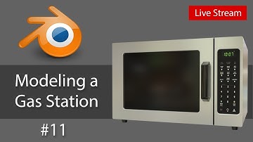 Modeling a Gas Station with Blender #11