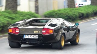 Lamborghini Countach driving in Düsseldorf! Sound & Driving Scenes!