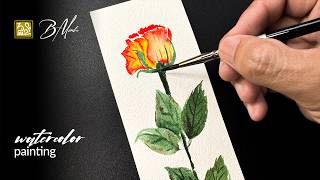 Painting a Rose in Watercolor | Basic Tutorial for Beginners