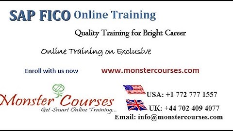 SAP FICO Online Training| FICO training in USA| FICO Online Classes| FICO Video tutorial