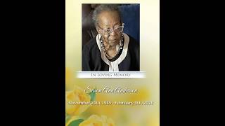 Susan Ann Anderson – Celebration of Life Service | Memorial Tribute & Homegoing Ceremony