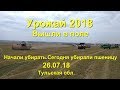 Начало уборочной 2018   Попробовали горох непошол Молотим пшеницу  Тульская область 26 07 18