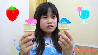 ice cream shop Pretend play do not taste  penjual es krim jualan mainan アイス屋さんごっこ 味がしない  こうくんねみちゃん