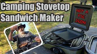 Stovetop Sandwich Maker with Folding Handles - Pizza Pocket Lunch