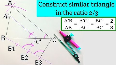 how to construct a similar triangle | exercise 11.1 question 2 | construction class 10