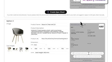 How to create Interior Design Spec Sheet with AI