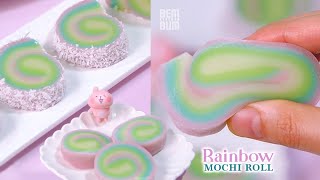 How to Make Rainbow Mochi Roll!