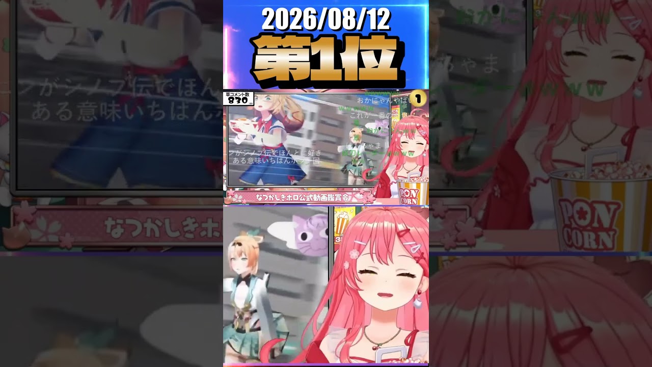 8/12 草コメント数ランキング第1位 #さくらみこ 1時間13分ごろ