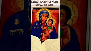 እንዴ አባ ኤፍሬም ነይ ባርኪኝ