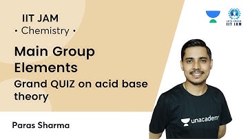 Main group Elements: Grand QUIZ on acid base theory |IIT JAM|Let