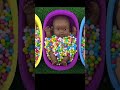 Lucky bear with water ball on the Baby for watch creativity #toys #satisfying #youtube #shorts