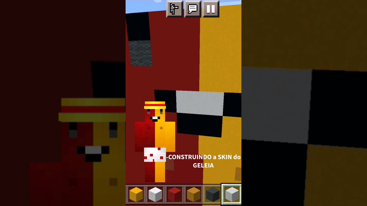 CONSTRUINDO a SKIN do GELEIA - #minecraft #geleia #geleiaplays #shorts 