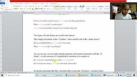 Unreal conditional sentences with if clauses