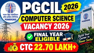 Computer Science Vacancy 2026 | Latest Govt Jobs for CSE/IT |New Recruitment 2026| PGCIL Recruitment screenshot 2