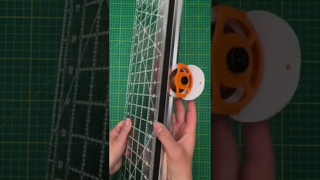 Rotary Cutter & Ruler, easy to use, measure and cut.  