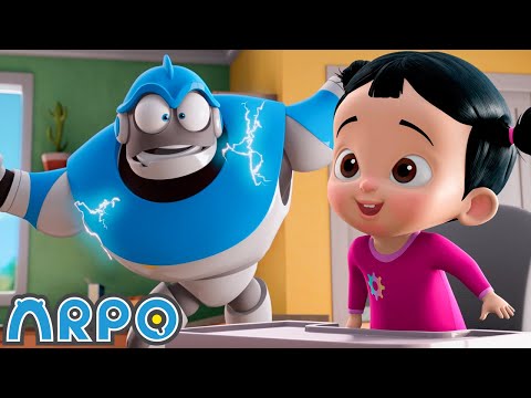 Arpo Robot Babysitter | The New Kid in Town! | Funny Cartoons for Kids | Arpo the Robot