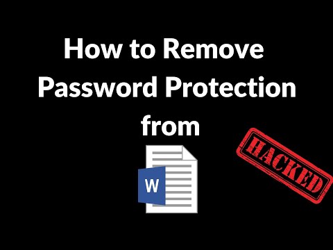 How To Remove Password Protection in Word 2013