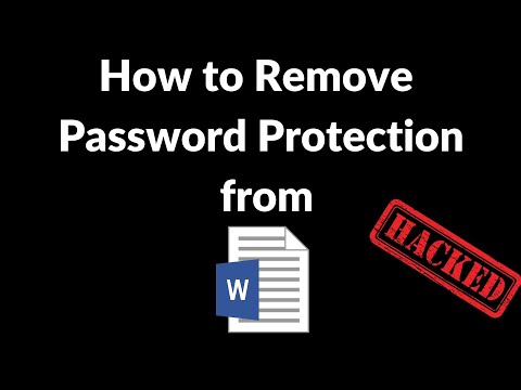 वीडियो: वर्ड डॉक्यूमेंट में सुरक्षा कैसे हटाएं