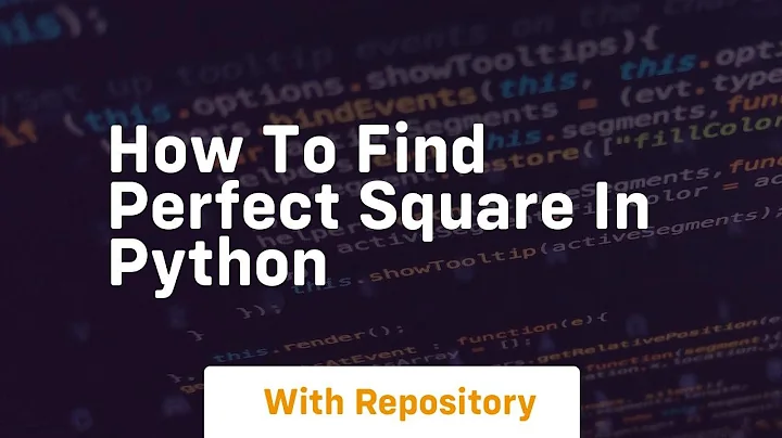 how to find perfect square in python