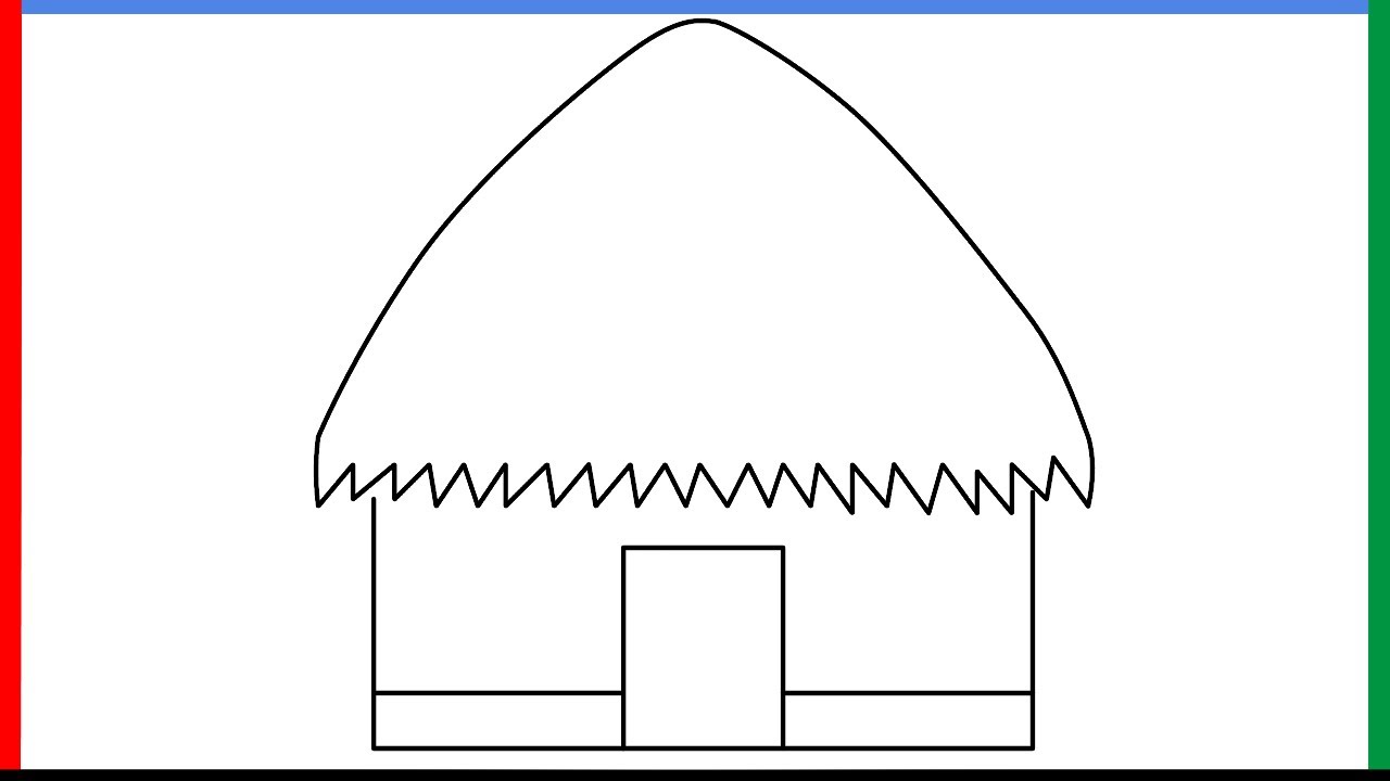 How to draw Hut [emoji] step by step for beginners YouTube