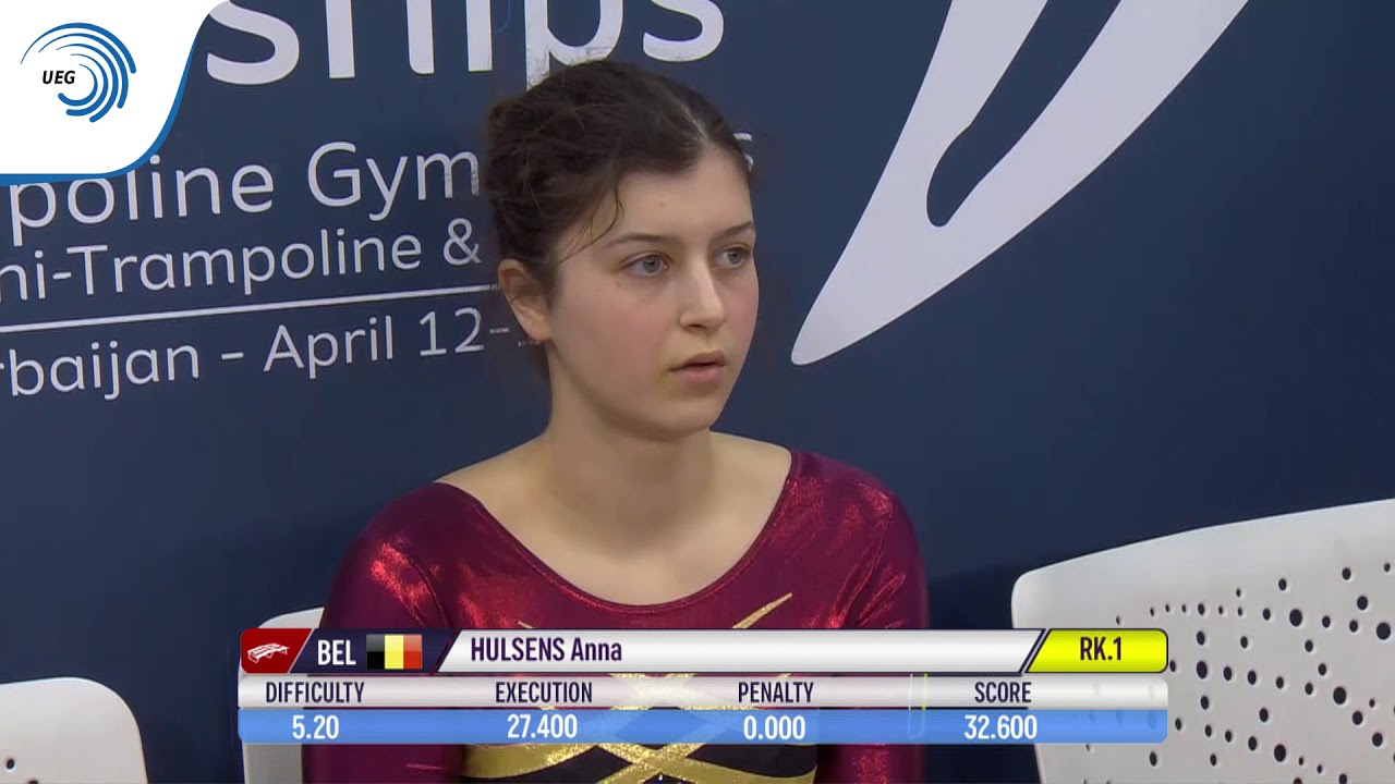 Anna HULSENS (BEL) - 2018 Double Mini-Trampoline Europeans, final