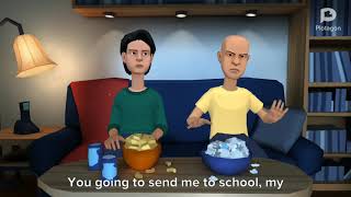 Plotagon- Caillou misbehaves on the first day of school. /grounded