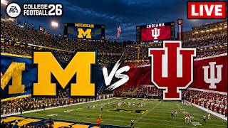 🔴 LIVE Michigan vs Indiana | College Football 26 Full Game Highlights 🏈 Gameplay 