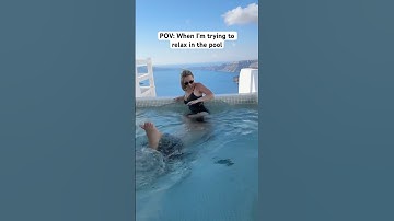 POV: My fiancé when I’m trying to relax in the pool #couple #prank