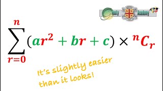 How to Sum Series with Terms (ar^2+br+c) x nCr