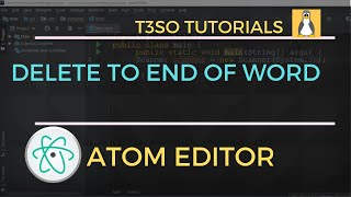 How to Delete to End of Word in Atom Editor   keyboard shortcuts