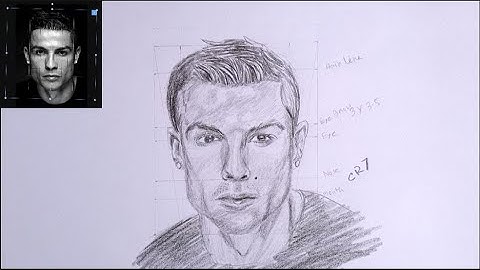 Cristiano Ronaldo (CR7) easy portrait drawing using Draw any face - Loomis method Chrome extension