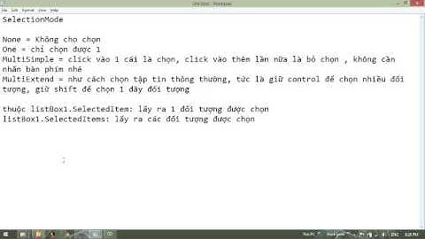C# - Bài 6 - Sử dụng Listbox và CheckListbox