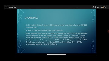 controlling Light using touch sensor and 8051 microcontroller