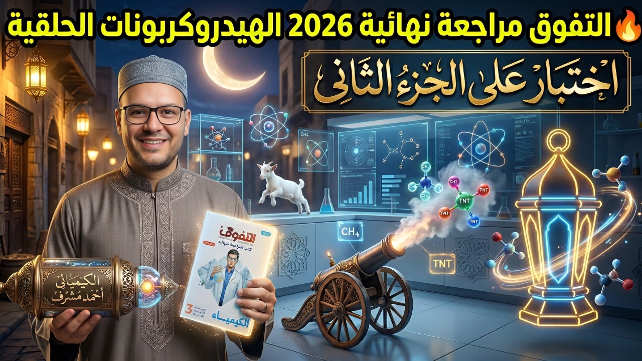 حل كتاب التفوق مراجعة نهائية 2026 | فرم الهيدروكربونات الحلقية والبنزين العطري بالكامل و بالتفصيل