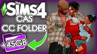 💎 BLACK URBAN FULL CAS CC FOLDER The Sims 4 female male kids cas cc folder